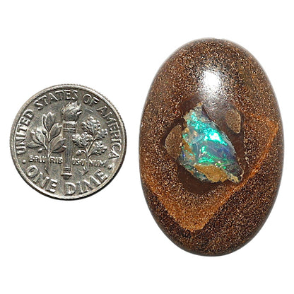 Natural Boulder Opal 22.25x33.3x7 mm Oval Shape Polished Gemstone LS115-010141