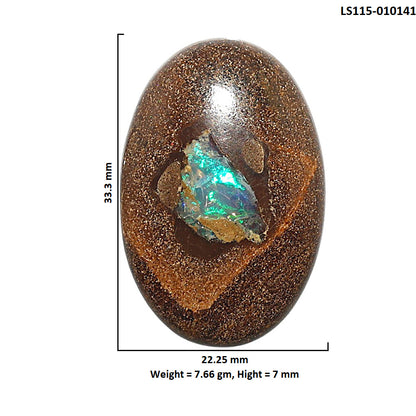 Natural Boulder Opal 22.25x33.3x7 mm Oval Shape Polished Gemstone LS115-010141