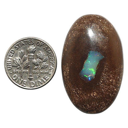 Natural Boulder Opal 21.15x33.7x6.5 mm Oval Shape Polished Gemstone LS115-010147