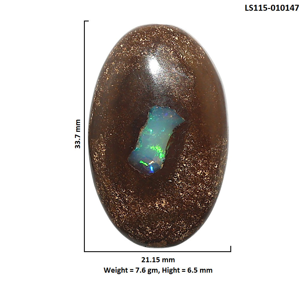 Natural Boulder Opal 21.15x33.7x6.5 mm Oval Shape Polished Gemstone LS115-010147