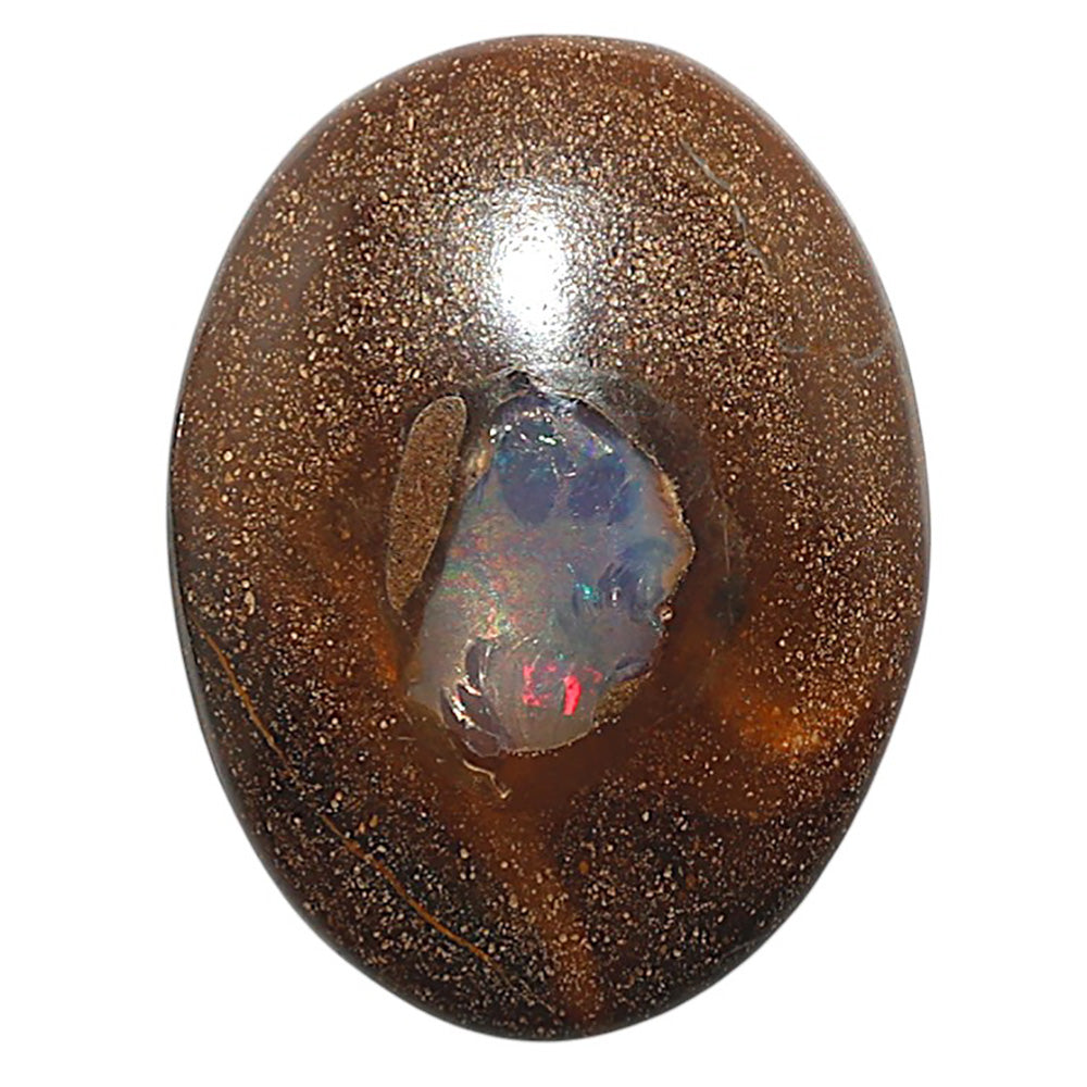 Natural Boulder Opal 24.9x32.75x7.5 mm Oval Shape Polished Gemstone LS115-010148