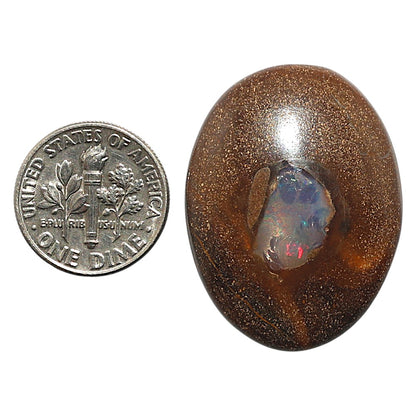Natural Boulder Opal 24.9x32.75x7.5 mm Oval Shape Polished Gemstone LS115-010148