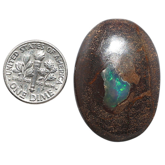 Boulder Opal 24.15x34.2x5.5 mm Oval Shape Polished Gemstone LS115-08691
