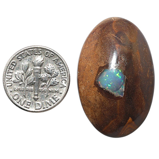 Boulder Opal 20.7x32x6.8 mm Oval Shape Polished Gemstone LS115-08693