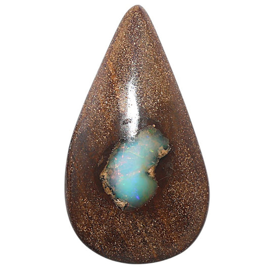 Boulder Opal 24x42.9x7 mm Pear Shape Polished Gemstone LS115-08696