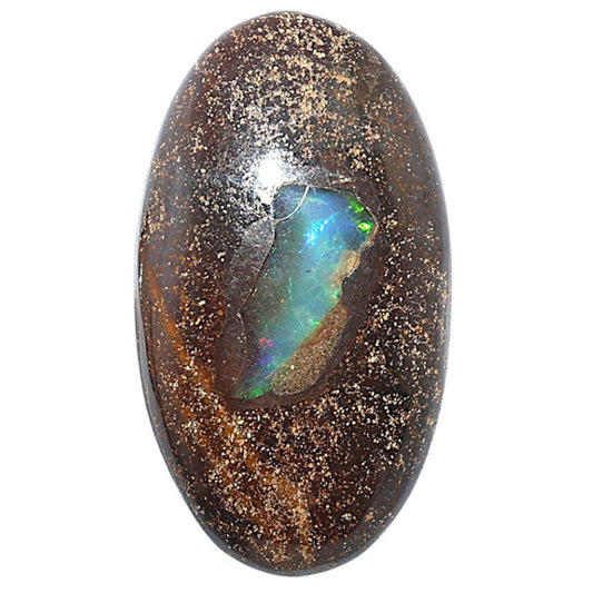 Boulder Opal 20.1x35.65x6 mm Oval Shape Polished Gemstone LS115-08698