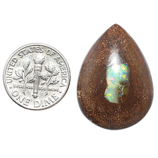 Boulder Opal 20.3x28.15x6.5 mm Pear Shape Polished Gemstone LS115-08699