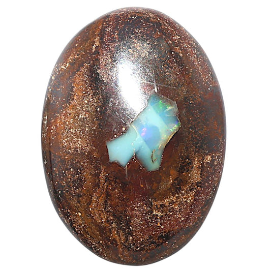 Boulder Opal 25x34.8x7.4 mm Oval Shape Polished Gemstone LS115-08700