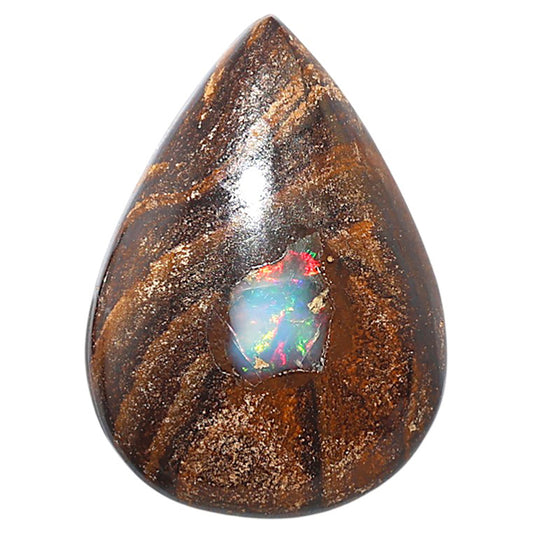 Boulder Opal 24.2x33.7x6.8 mm Pear Shape Polished Gemstone LS115-08701