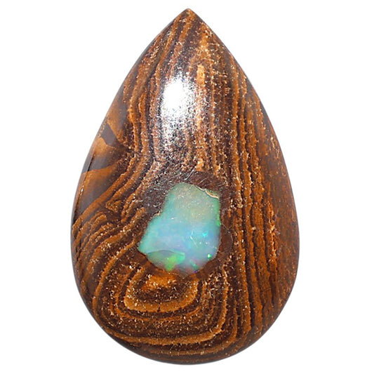 Boulder Opal 21.5x33.3x5 mm Pear Shape Polished Gemstone LS115-08703