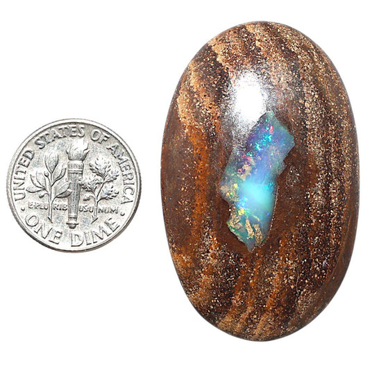 Boulder Opal 26.3x42.3x6.2 mm Oval Shape Polished Gemstone LS115-08704