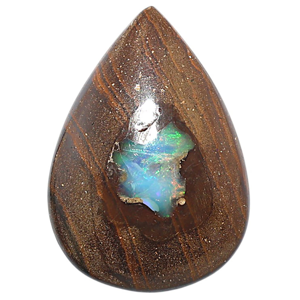 Boulder Opal 23.45x33.2x6.5 mm Pear Shape Polished Gemstone LS115-08705