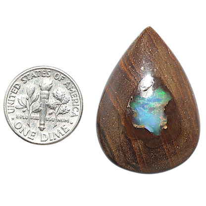 Boulder Opal 23.45x33.2x6.5 mm Pear Shape Polished Gemstone LS115-08705