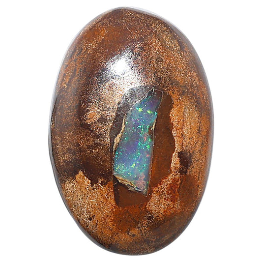 Boulder Opal 22.8x33.8x6.7 mm Oval Shape Polished Gemstone LS115-08707