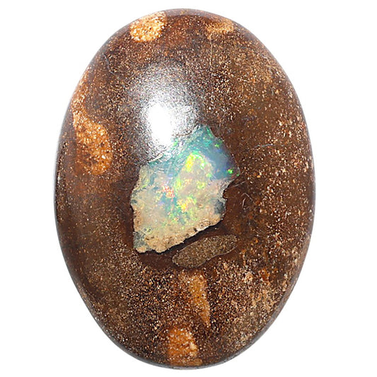Boulder Opal 27.6x38x7 mm Oval Shape Polished Gemstone LS115-08712