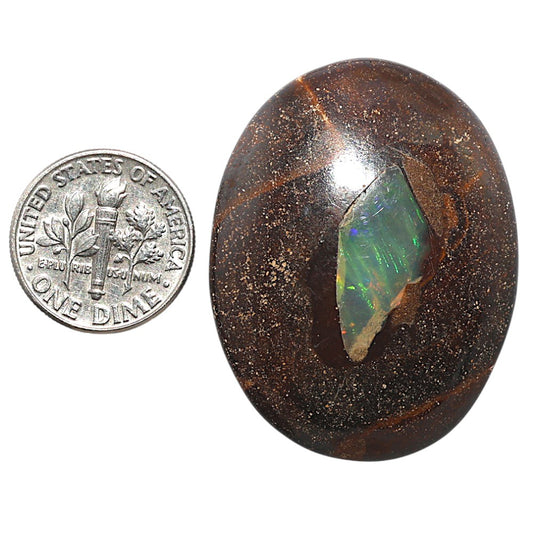 Boulder Opal 29.55x38.6x7 mm Oval Shape Polished Gemstone LS115-08714