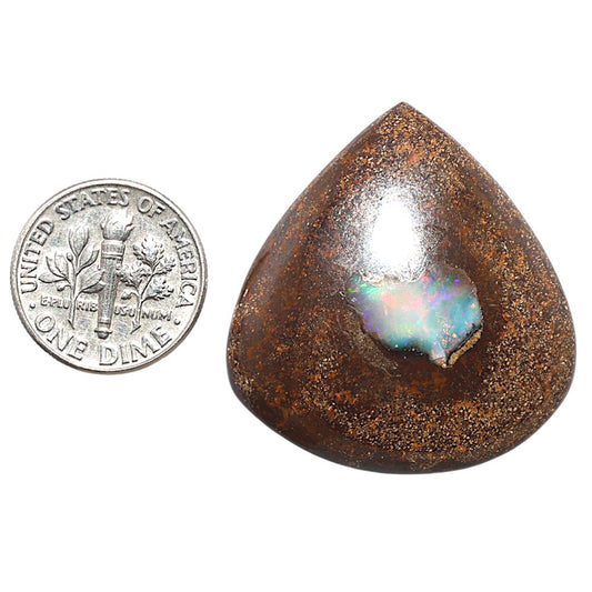 Boulder Opal 31.75x33.8x6.5 mm Heart Shape Polished Gemstone LS115-08715