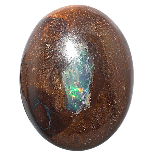 Boulder Opal 26.2x33.5x9 mm Oval Shape Polished Gemstone LS115-08716