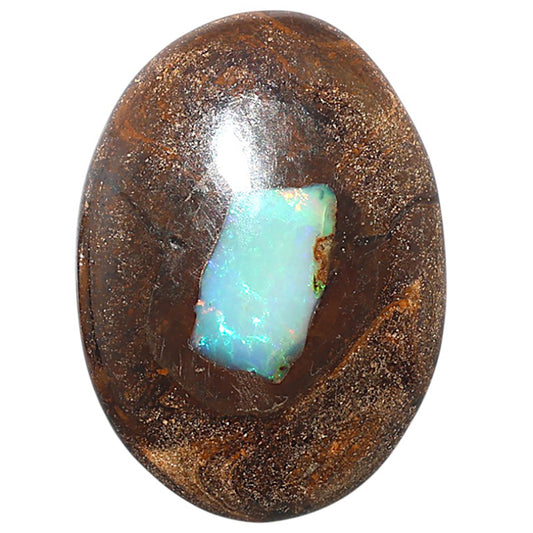 Boulder Opal 26.65x36.65x6.3 mm Oval Shape Polished Gemstone LS115-08720