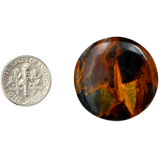 Pietersite 29.4x29.6x4.5 mm Round Shape Polished Gemstone LS116-06333