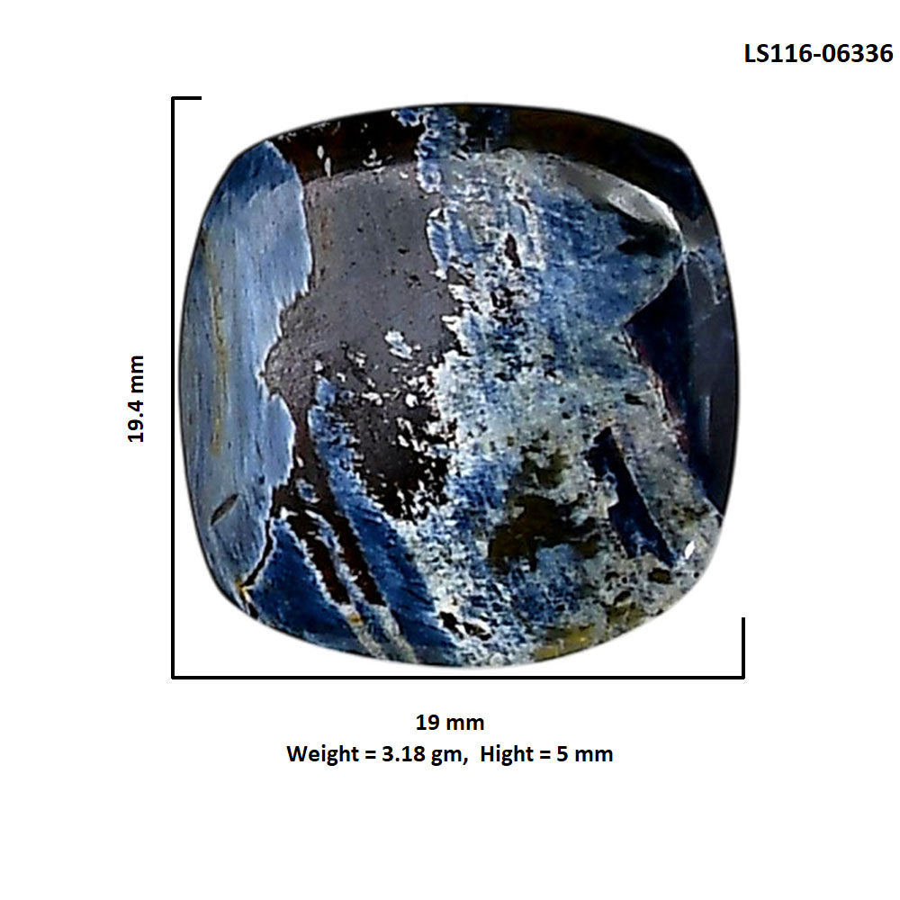 Pietersite 19x19.4x5 mm Cushion Shape Polished Gemstone LS116-06336