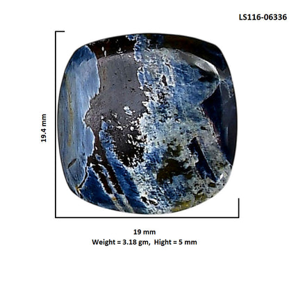 Pietersite 19x19.4x5 mm Cushion Shape Polished Gemstone LS116-06336