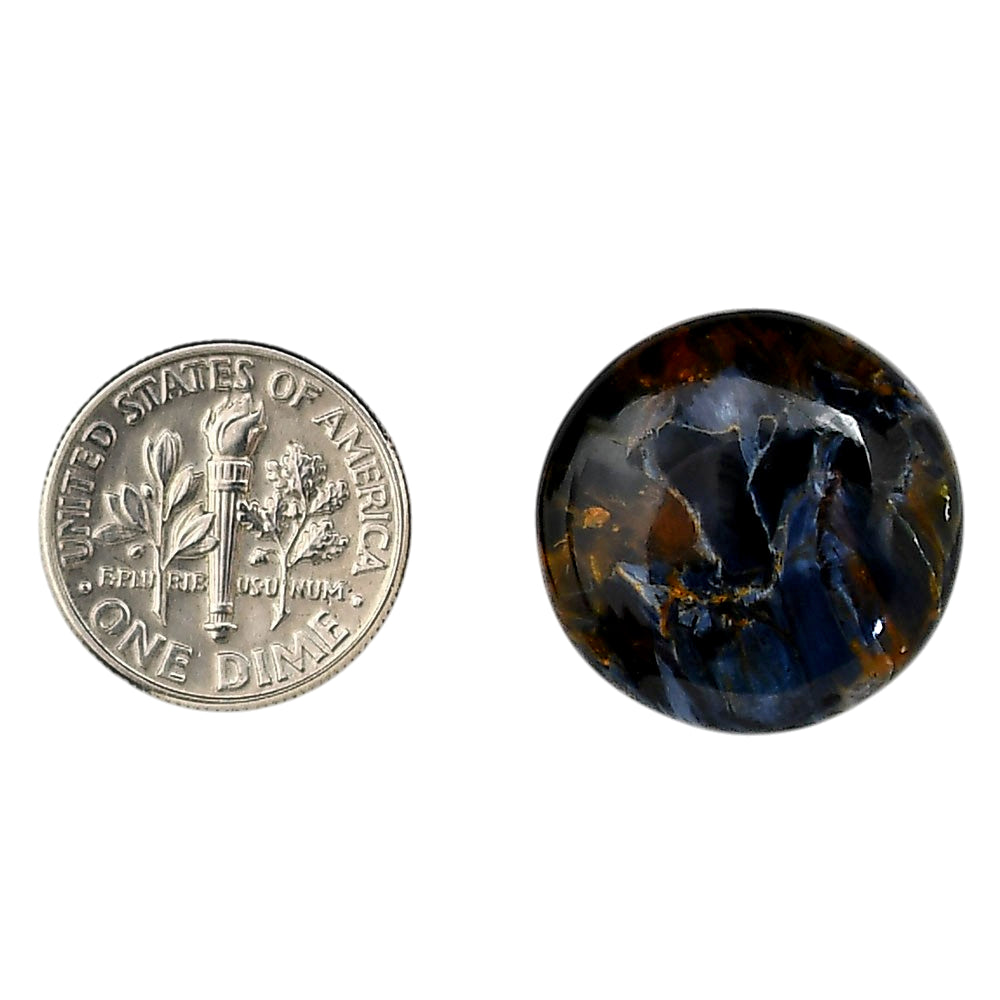 Pietersite 20.3x20.3x5.5 mm Round Shape Polished Gemstone LS116-06344