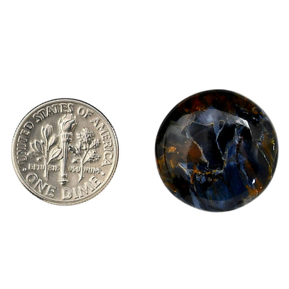 Pietersite 20.3x20.3x5.5 mm Round Shape Polished Gemstone LS116-06344