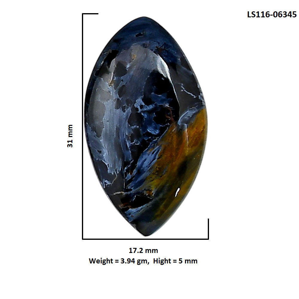 Pietersite 17.2x31x5 mm Marquise Shape Polished Gemstone LS116-06345