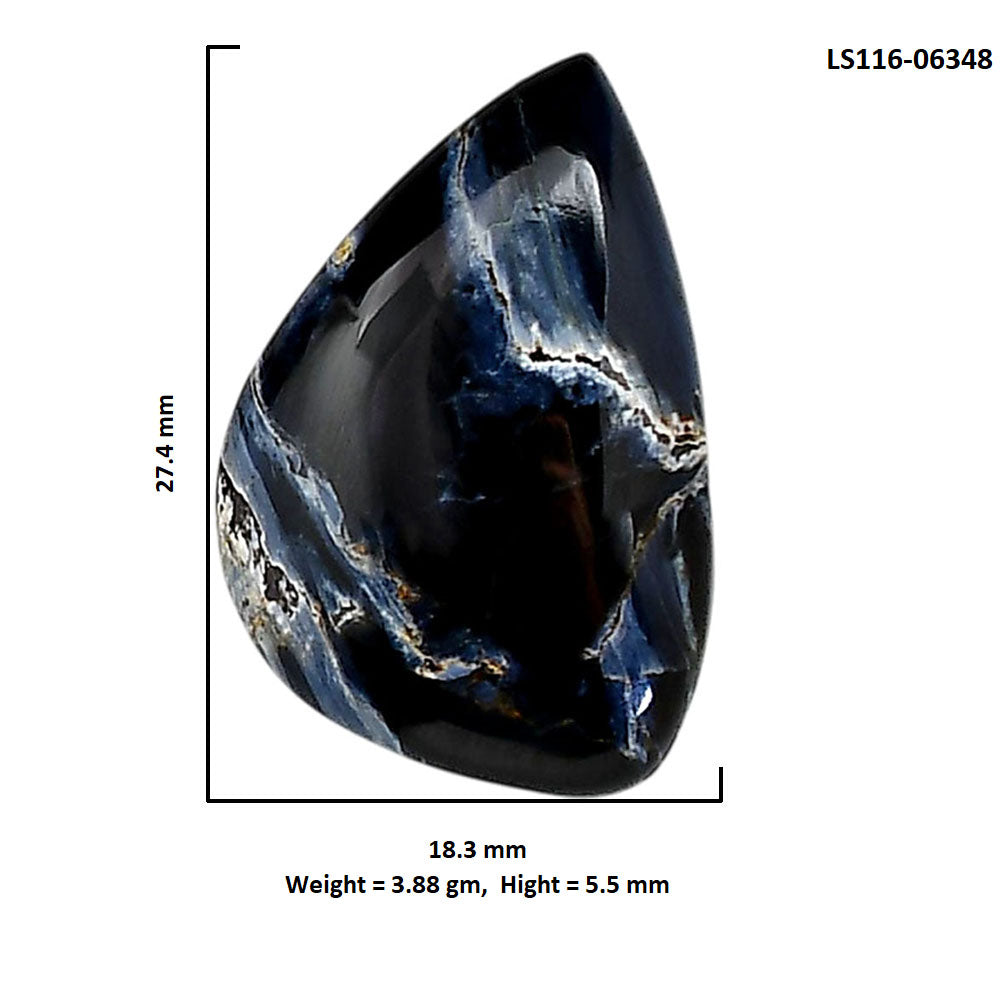 Pietersite 18.3x27.4x5.5 mm Pear Shape Polished Gemstone LS116-06348