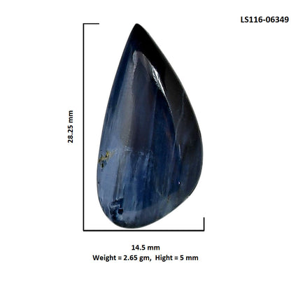 Pietersite 14.5x28.25x5 mm Fancy Shape Polished Gemstone LS116-06349