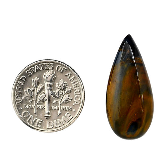Pietersite 11.7x25.6x5 mm Pear Shape Polished Gemstone LS116-06351