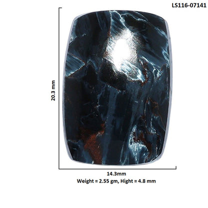 Pietersite 14.3x20.3x4.8 mm Cushion Shape Polished Gemstone LS116-07141