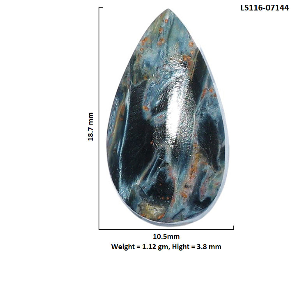 Pietersite 10.5x18.7x3.8 mm Pear Shape Polished Gemstone LS116-07144