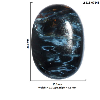 Pietersite 15.1x21.9x4.5 mm Oval Shape Polished Gemstone LS116-07145