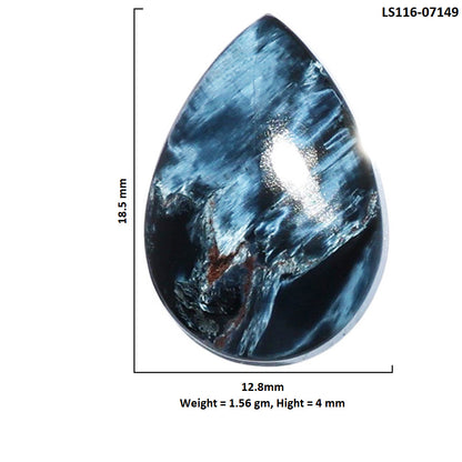 Pietersite 12.8x18.5x4 mm Pear Shape Polished Gemstone LS116-07149