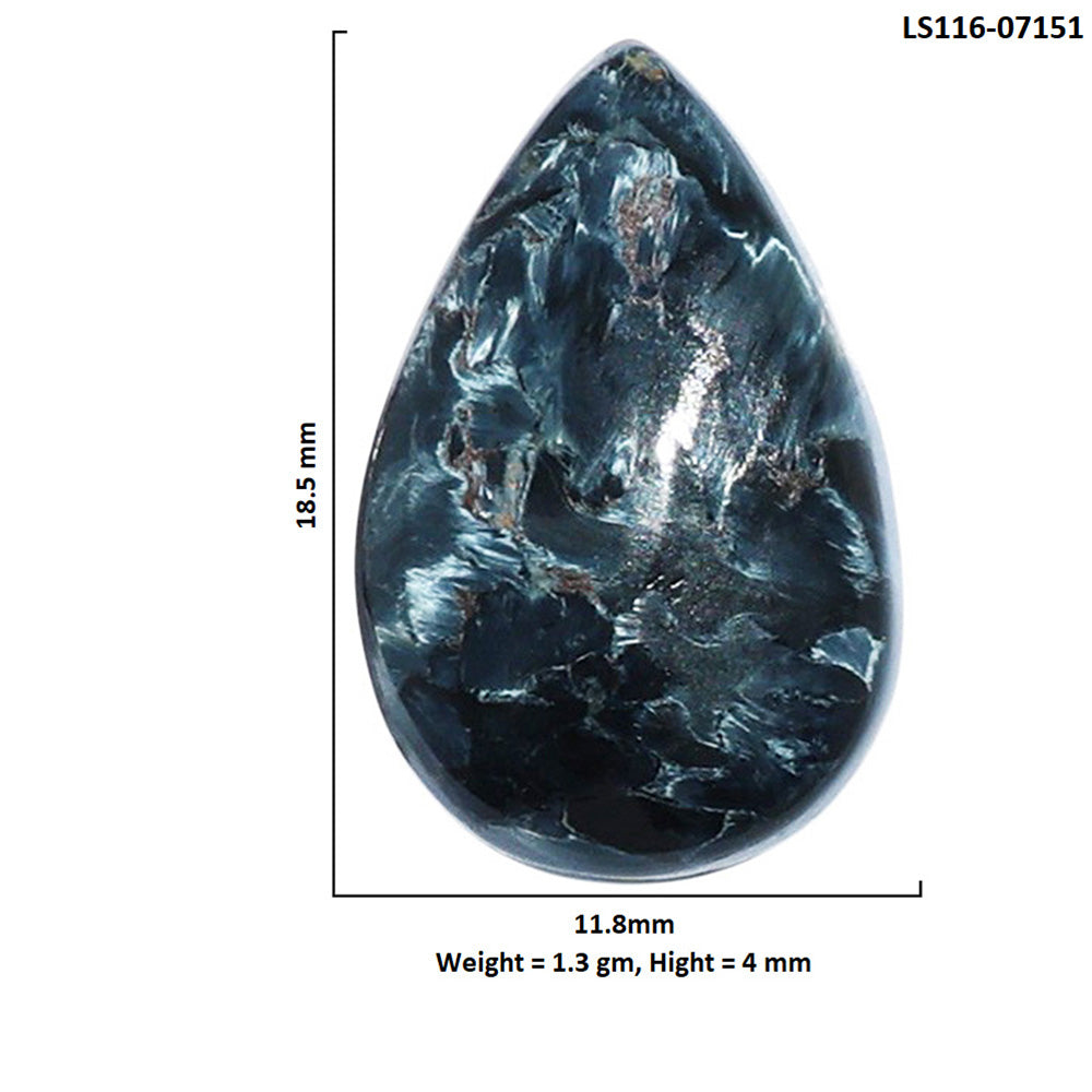 Pietersite 11.8x18.5x4 mm Pear Shape Polished Gemstone LS116-07151