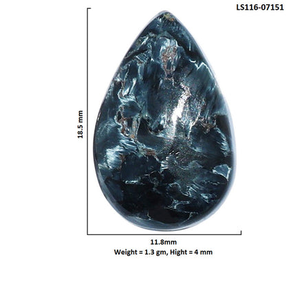 Pietersite 11.8x18.5x4 mm Pear Shape Polished Gemstone LS116-07151