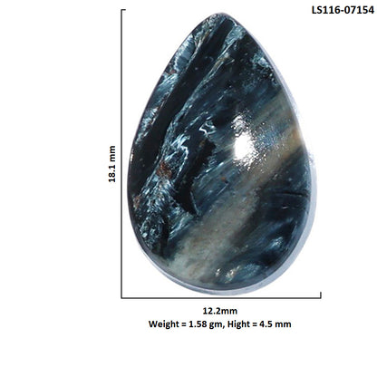 Pietersite 12.2x18.1x4.5 mm Pear Shape Polished Gemstone LS116-07154