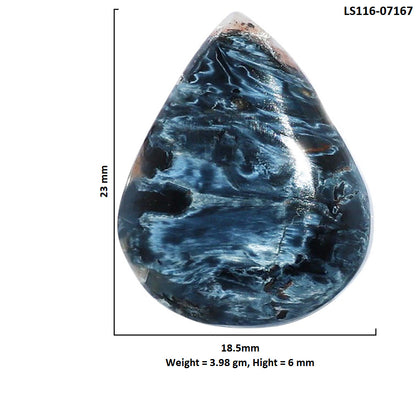 Pietersite 18.5x23x6 mm Pear Shape Polished Gemstone LS116-07167