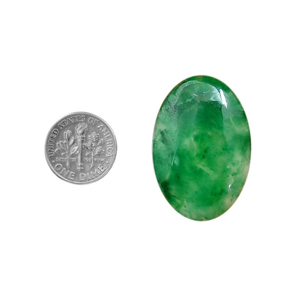 Green Jade 23.15x34.45x5.5 mm Oval Shape Polished Gemstone LS117-06358