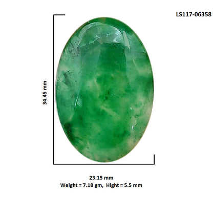 Green Jade 23.15x34.45x5.5 mm Oval Shape Polished Gemstone LS117-06358