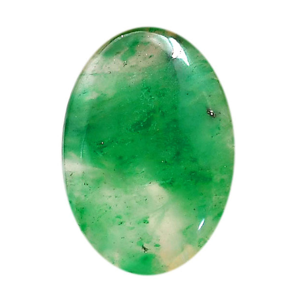 Green Jade 22.75x33.5x5 mm Oval Shape Polished Gemstone LS117-06359