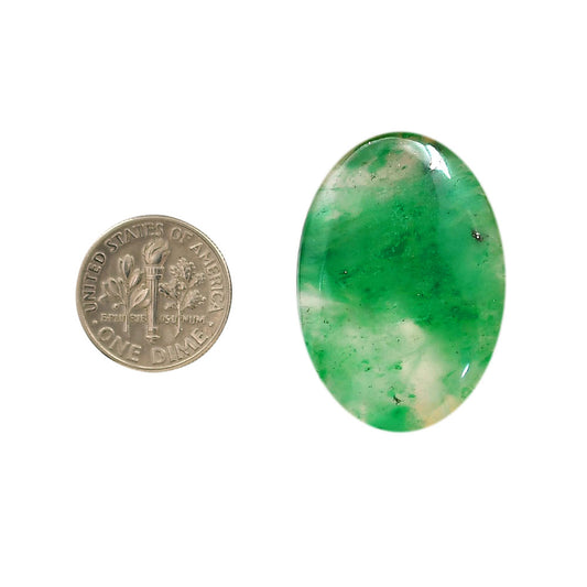 Green Jade 22.75x33.5x5 mm Oval Shape Polished Gemstone LS117-06359