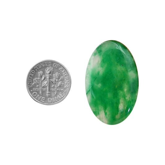 Green Jade 21x33.25x4 mm Oval Shape Polished Gemstone LS117-06360