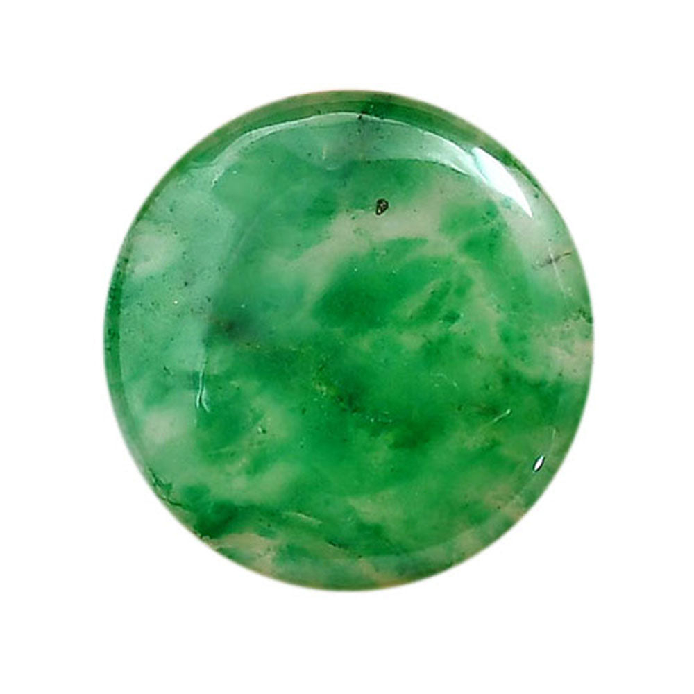 Green Jade 28.2x28.2x5 mm Round Shape Polished Gemstone LS117-06361