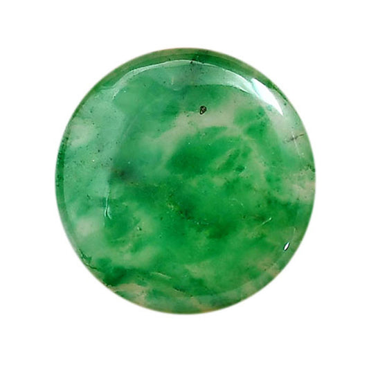 Green Jade 28.2x28.2x5 mm Round Shape Polished Gemstone LS117-06361