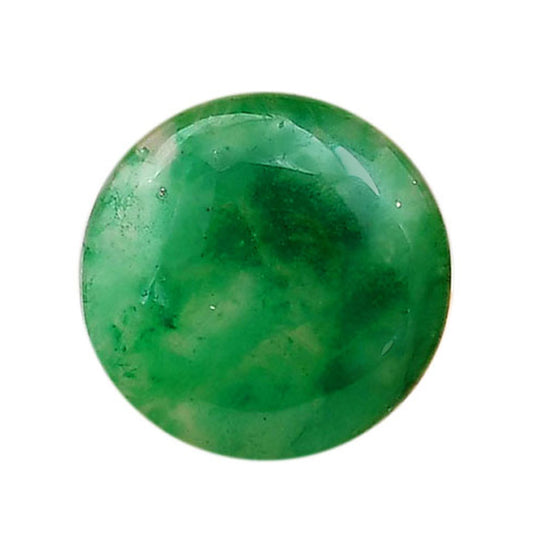 Green Jade 22x22x5 mm Round Shape Polished Gemstone LS117-06363