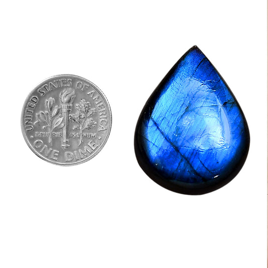 Blue Labradorite 21.3x28.5x6.5 mm Pear Shape Polished Gemstone LS118-06368