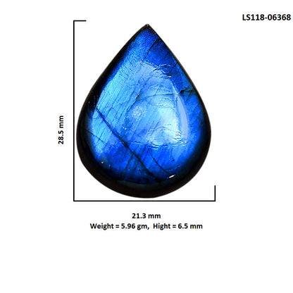 Blue Labradorite 21.3x28.5x6.5 mm Pear Shape Polished Gemstone LS118-06368